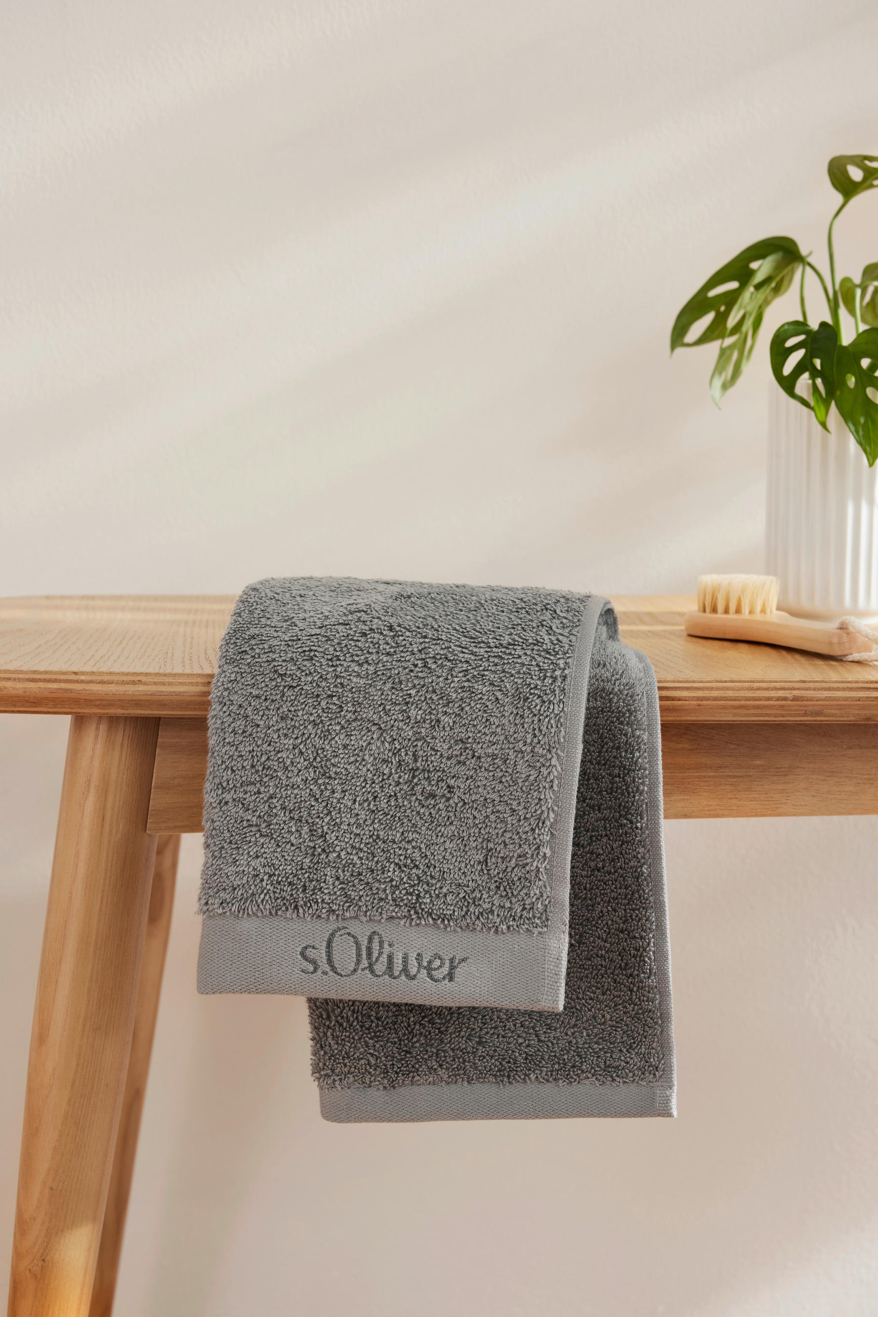 GÄSTETUCH s.Oliver Grau 2-teilig 30/50 cm  - Grau, Trend, Textil (30/50cm) - S. Oliver