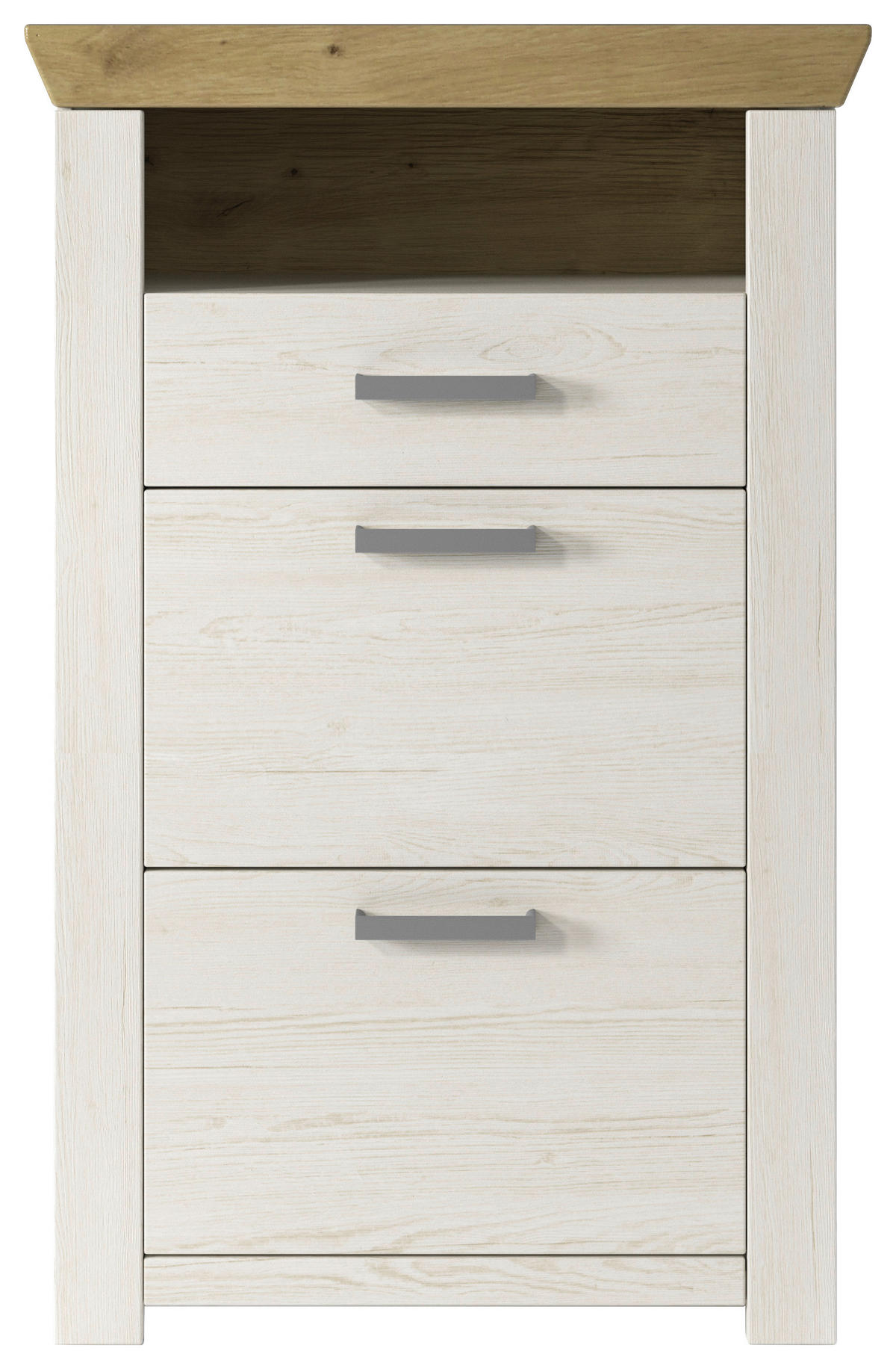 KOMMODE  in 74,5/108,2/42,2 cm  - Chromfarben/Eichefarben, Basics, Holzwerkstoff/Metall (74,5/108,2/42,2cm) - SetOne by Musterring