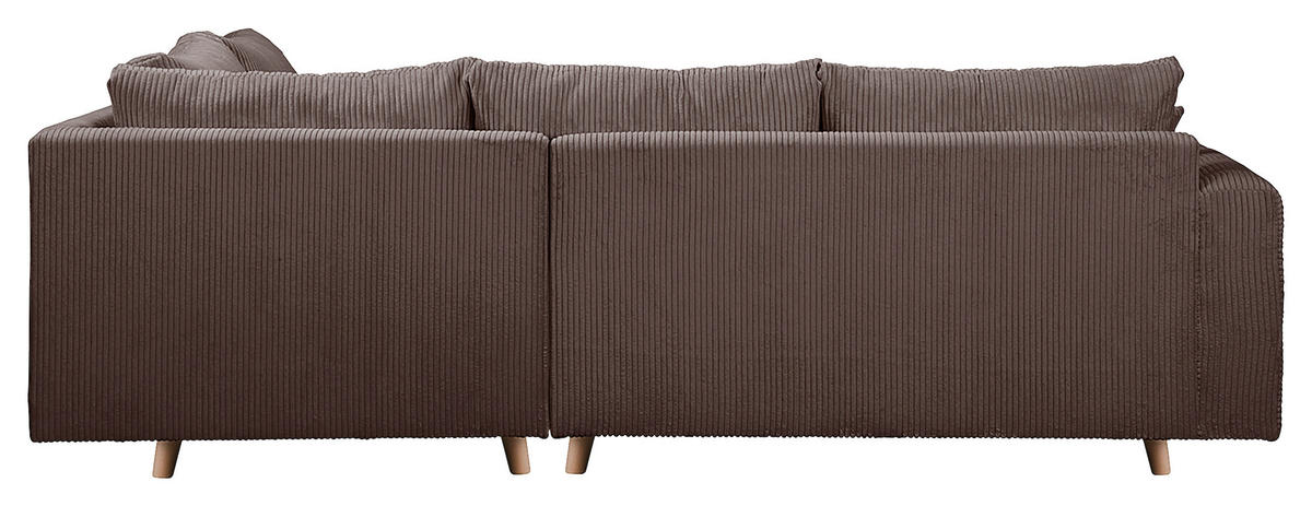 ECKSOFA Ariella Braun Cord  - Naturfarben/Braun, Design, Holz/Textil (231/161cm) - Livetastic