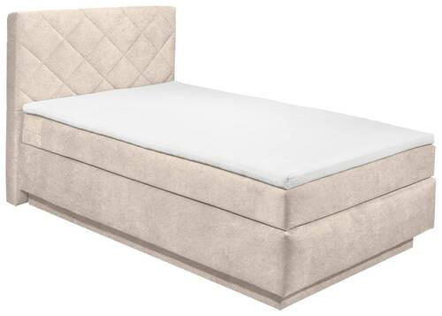 BOXSPRINGBETT 140/200 cm  in Creme  - Creme/Schwarz, KONVENTIONELL, Kunststoff/Textil (140/200cm) - Xora