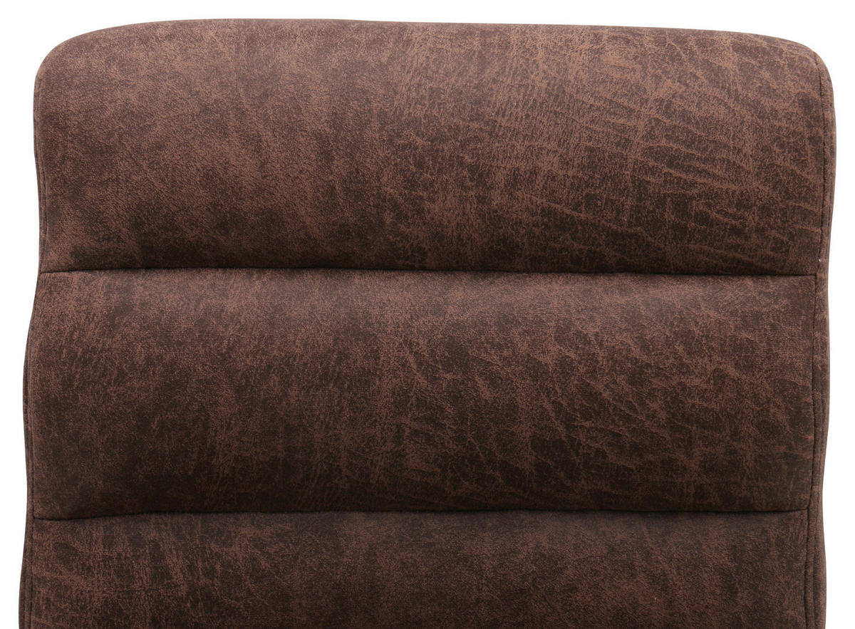 BARHOCKER in Schwarz, Dunkelbraun  - Dunkelbraun/Schwarz, MODERN, Textil/Metall (42/99.5/53cm) - Livetastic