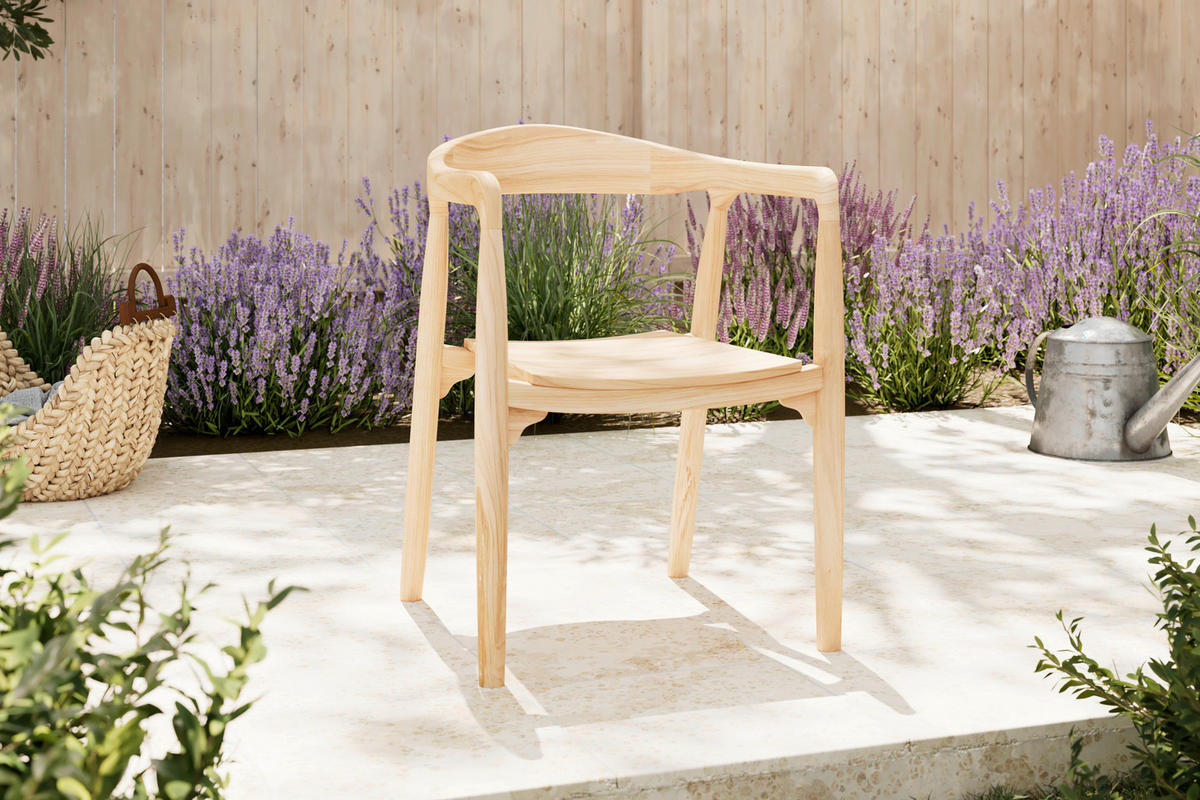 GARTENSTUHL Teakholz Teakfarben  - Teakfarben, MODERN, Holz (57l) - Ambia Garden