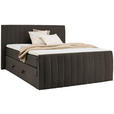 BOXSPRINGBETT 160/200 cm  in Braun  - Schwarz/Braun, KONVENTIONELL, Kunststoff/Textil (160/200cm) - Carryhome