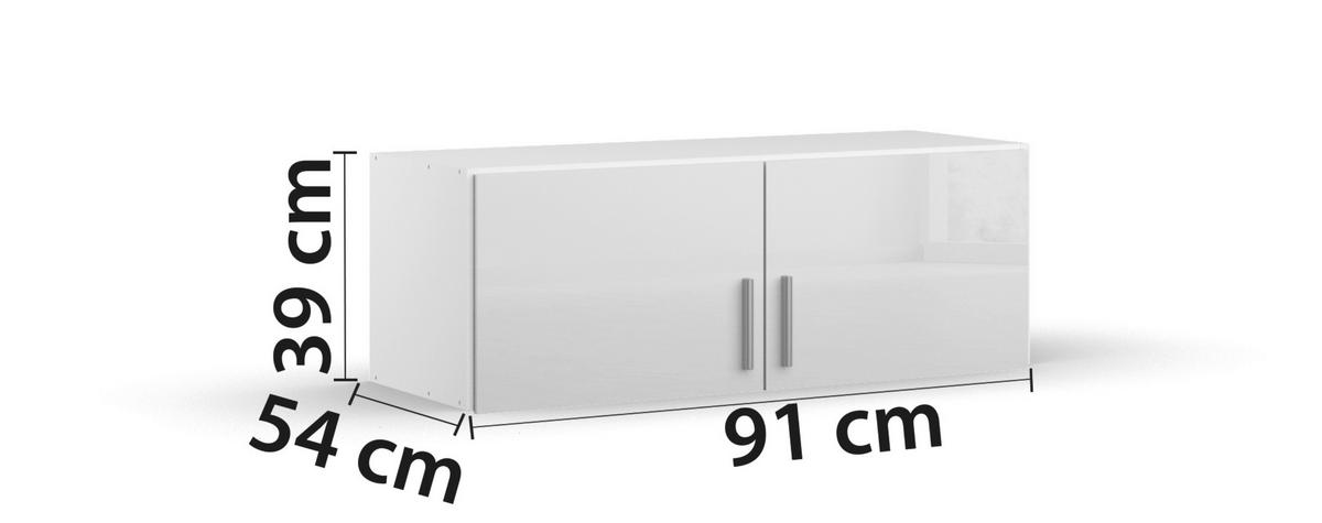 NASTAVEK ZA OMARO - bela/barve aluminija, Konvencionalno, umetna masa/leseni material (91/39/54cm) - Xora