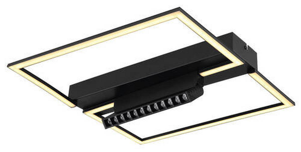 STROPNA LED-SVETILKA   //3000 K/230 V/ - črna/opal, Design, kovina/umetna masa (42/42/11cm) - Globo