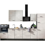 KÜCHENLEERBLOCK 340 cm   in Graphitfarben, Grau, Weiß  - Schwarz/Graphitfarben, Design, Holzwerkstoff/Metall (340cm) - Xora