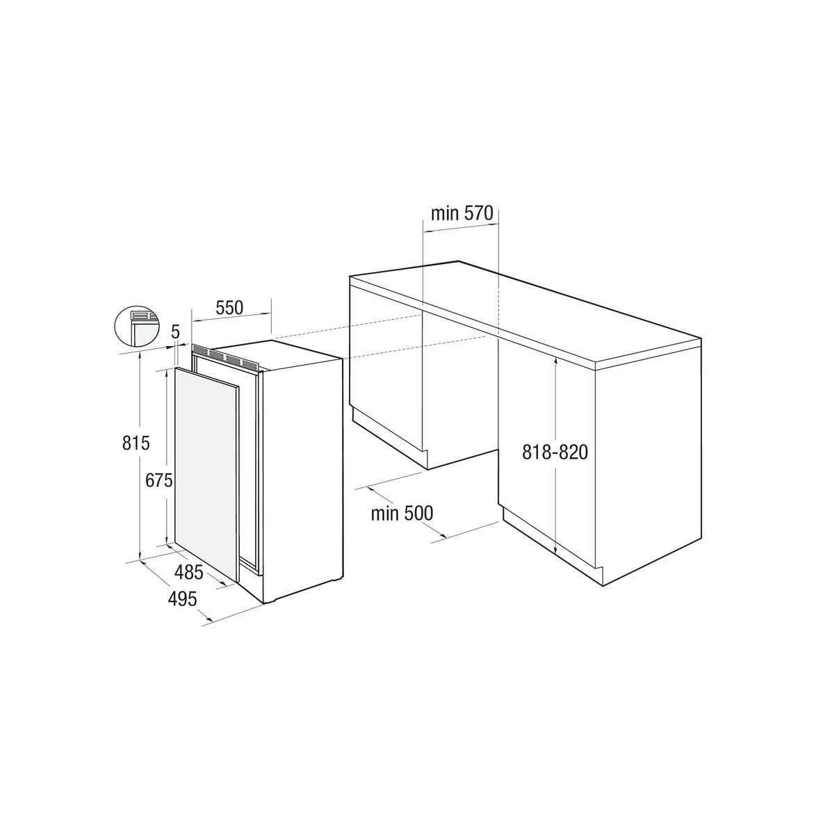 KÜHLSCHRANK 49,5/81,6/55 cm RBIU48E21  - Weiß, Basics (49,5/81,6/55cm) - Gorenje
