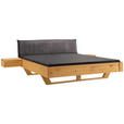 BALKENBETT 180/200 cm,  in Anthrazit, Kieferfarben,  - Anthrazit/Kieferfarben, KONVENTIONELL, Holz (180/200cm) - Linea Natura