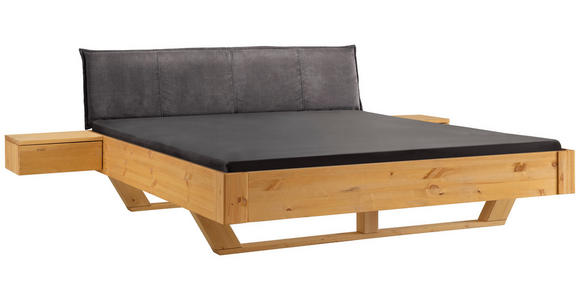 BALKENBETT 180/200 cm,  in Anthrazit, Kieferfarben,  - Anthrazit/Kieferfarben, KONVENTIONELL, Holz (180/200cm) - Linea Natura