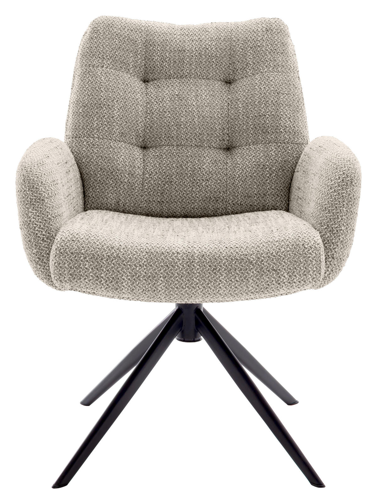 ARMLEHNSTUHL  in Stahl Webstoff  - Schwarz/Cappuccino, Design, Textil/Metall (72/95/77cm) - Novel