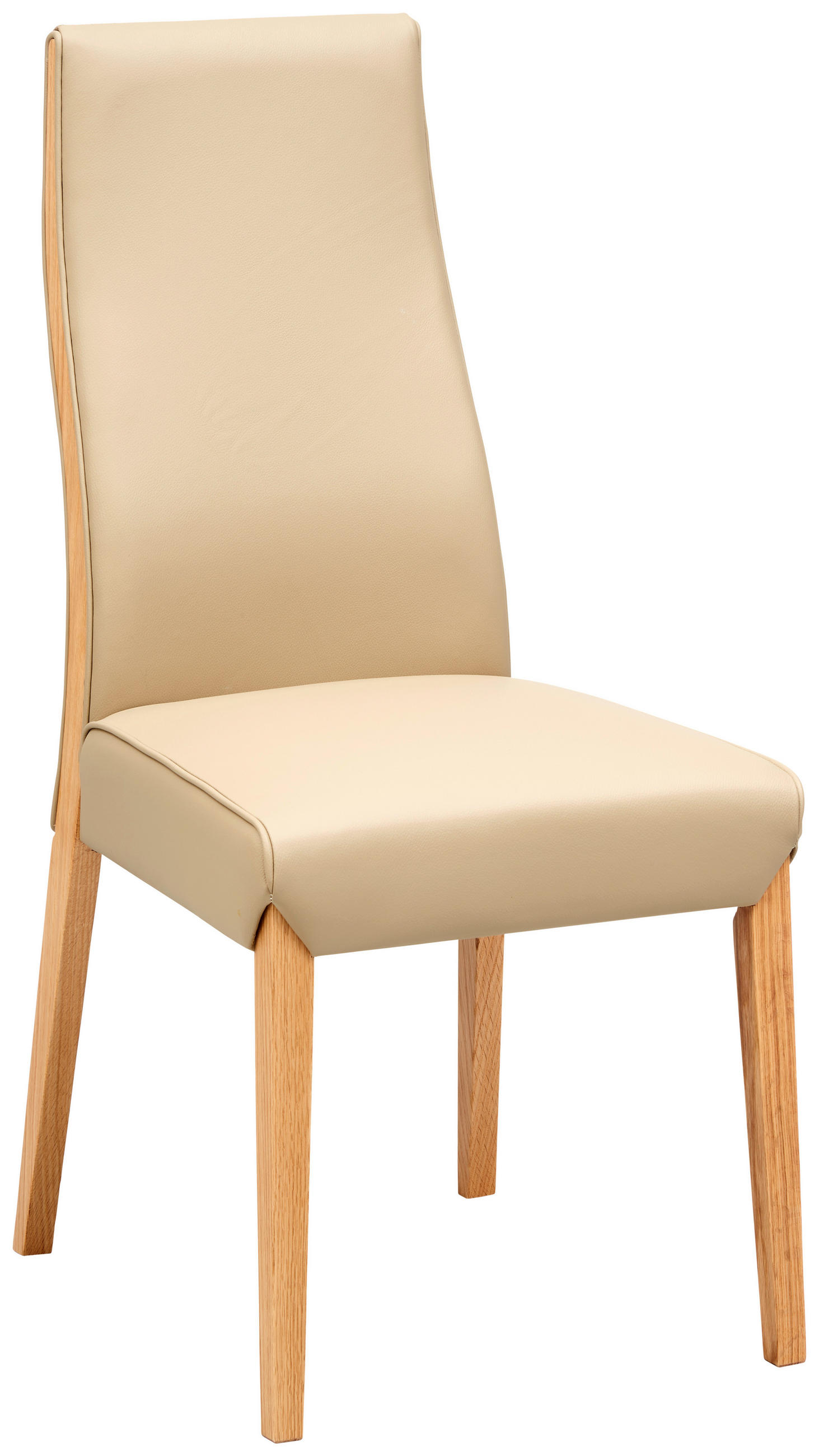 STUHL  in Echtleder pigmentiert  - Konventionell, Leder/Holz (47/104/61cm) - Livetastic