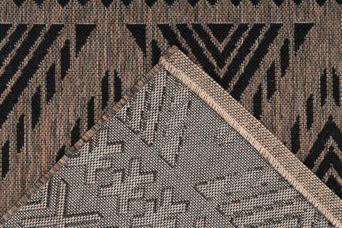 FLACHWEBETEPPICH 200/290 cm Splash 500 Grau / Braun Braun, Grau  - Braun/Grau, KONVENTIONELL, Textil (200/290cm)