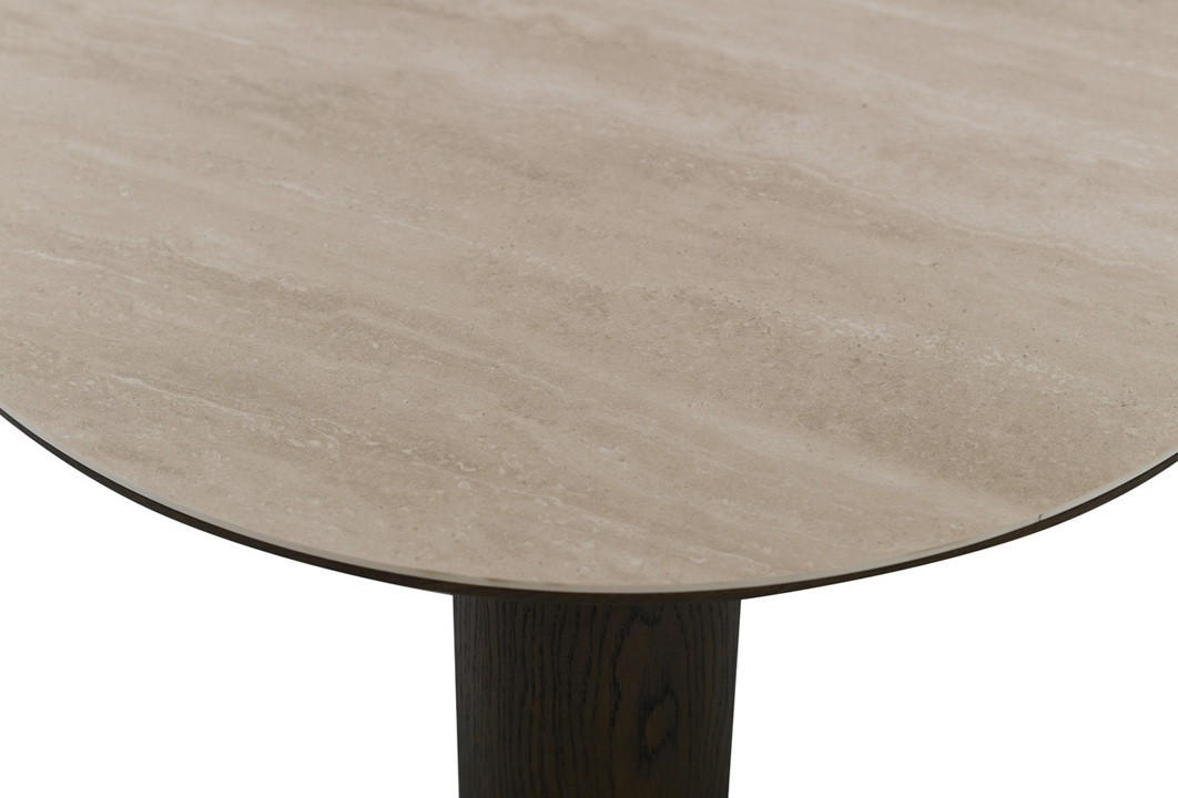 SOFFBORD i trä, keramik, trämaterial 90/90/40 cm  - sandfärgad/mörkbrun, Design, trämaterial/trä (90/90/40cm) - Best Price