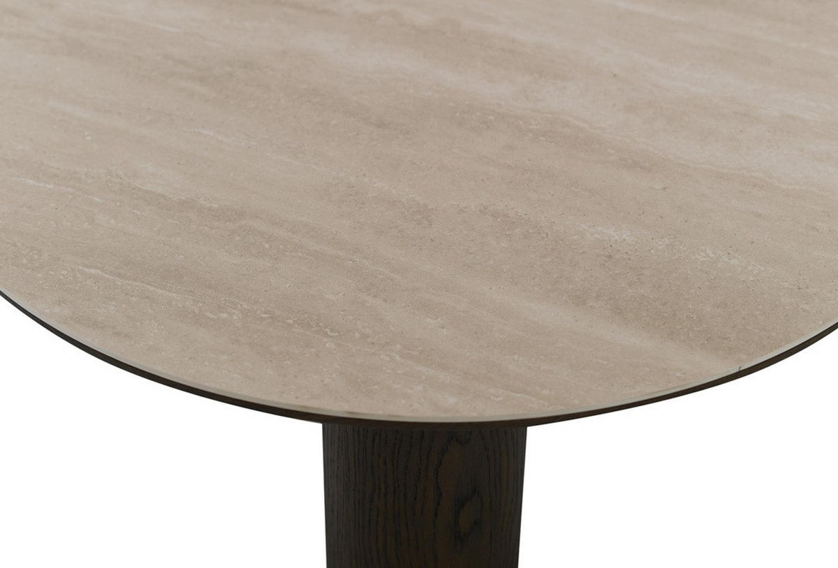 SOFFBORD i trä, keramik, trämaterial 90/90/40 cm  - sandfärgad/mörkbrun, Design, trämaterial/trä (90/90/40cm) - Best Price