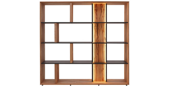 RAUMTEILER in Anthrazit, Buchefarben - Anthrazit/Buchefarben, Natur, Holz/Metall (166/158/38cm) - Valnatura