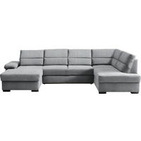 WOHNLANDSCHAFT Webstoff Grau  - Dunkelbraun/Grau, Konventionell, Kunststoff/Textil (166/319/183cm) - Cantus