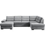 WOHNLANDSCHAFT  in Webstoff Grau  - Dunkelbraun/Grau, KONVENTIONELL, Kunststoff/Textil (166/319/183cm) - Cantus