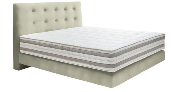 BOXSPRINGBETT 180/200 cm  in Ecru  - Ecru, KONVENTIONELL, Holz/Textil (180/200cm) - Dieter Knoll