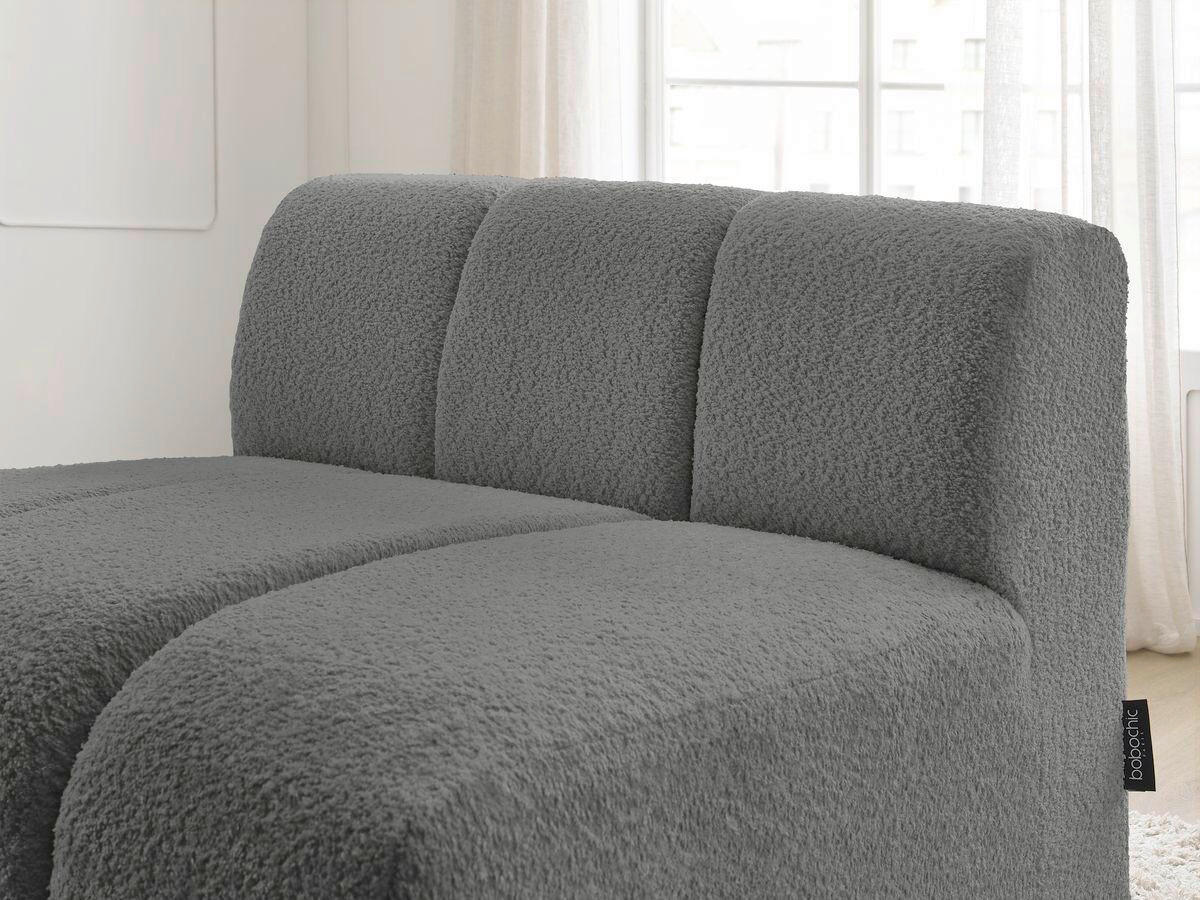 SOFAELEMENT ANNECY Bouclé Dunkelgrau  - Dunkelgrau/Schwarz, MODERN, Kunststoff/Textil (91/72/91cm)