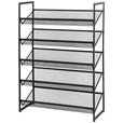 SCHUHREGAL 72/102,5/30 cm  - Schwarz, Basics, Kunststoff/Metall (72/102,5/30cm) - Xora