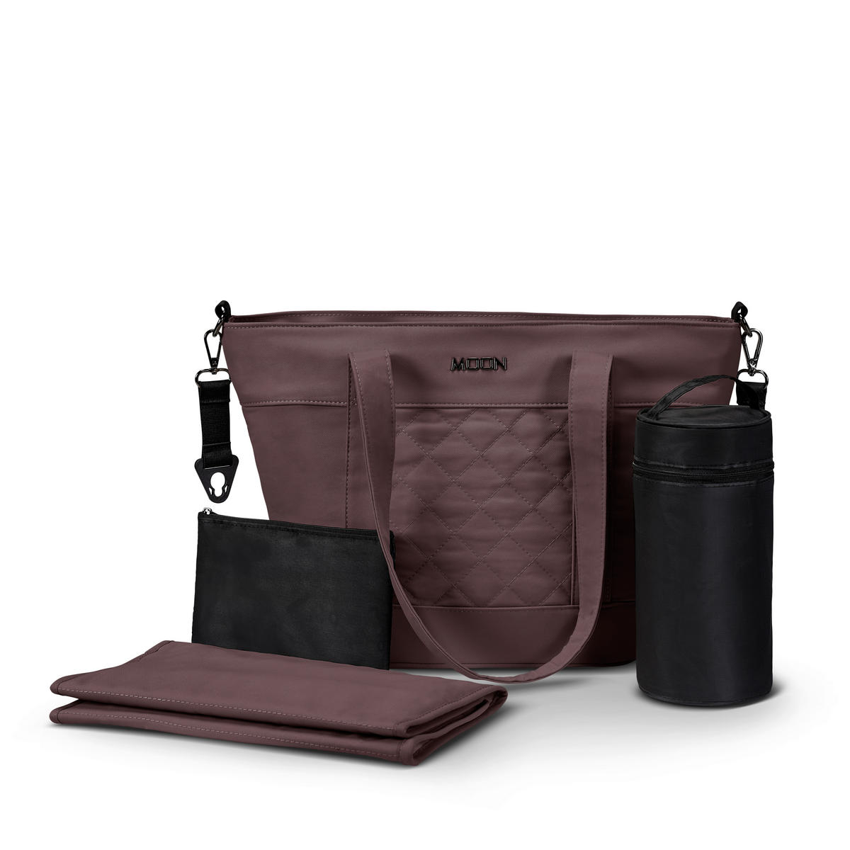WICKELTASCHE V-Shape Bag  - Dunkelbraun, Basics, Textil (41/16/28cm) - Moon