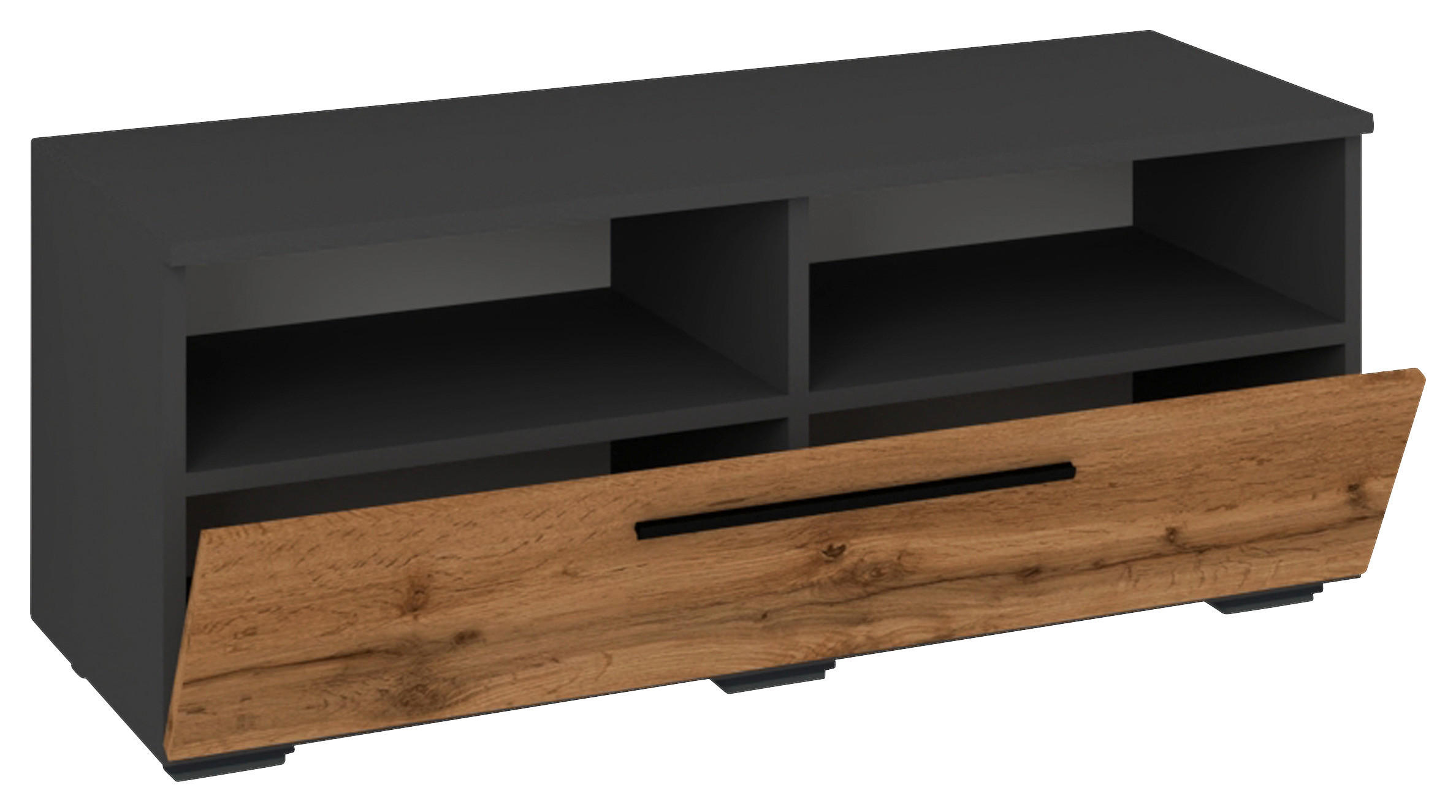 Thumbnail - Mid.you Lowboard, Anthrazit, Honigeiche, Metall, 95x39x40 cm, stehend, Wohnzimmer, Wohnwände, Lowboards, Lowboards stehe...