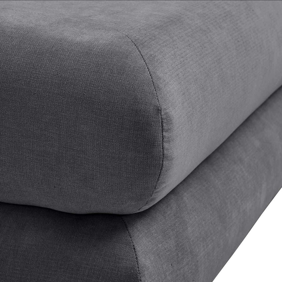 BÄDDSOFFA i flatväv mörkgrå  - mörkgrå/kromfärg, Design, textil/plast (196/74/90cm) - MID.YOU