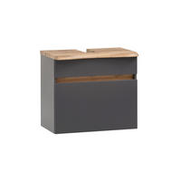 WASCHBECKENUNTERSCHRANK 61/55/40 cm  - Eiche Wotan/Graphitfarben, Natur, Holzwerkstoff (61/55/40cm) - Xora