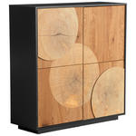 KOMMODE  in 110/115,5/40 cm  - Eichefarben/Schwarz, LIFESTYLE, Holzwerkstoff (110/115,5/40cm) - Xora