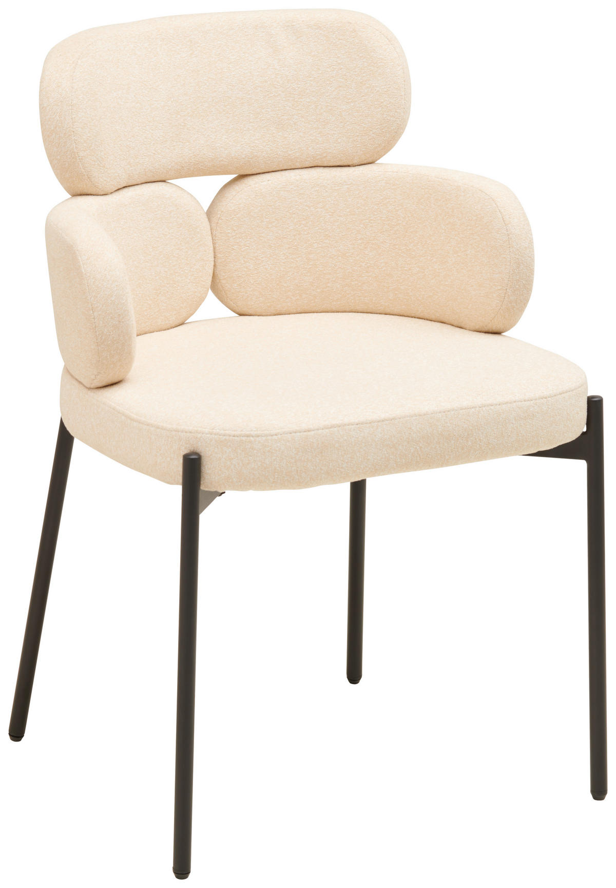 ŽIDLE S PODRUČKAMI, železo, tkaná látka, světle žlutá - černá/světle žlutá, Moderní, kov/textil (52/80/56cm) - MID.YOU
