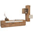 WOHNWAND Wildeiche massiv Eichefarben, Weiß - Eichefarben/Weiß, Design, Glas/Holz (308,6/190,5/46,5cm) - Valnatura WOHNWAND Wildeiche massiv Eichefarben, Weiß - Eichefarben/Weiß, Design, Glas/Holz (308,6/190,5/46,5cm) - Valnatura