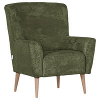 SESSEL in Cord Olivgrün  - Naturfarben/Olivgrün, Trend, Holz/Textil (77/80/93cm)