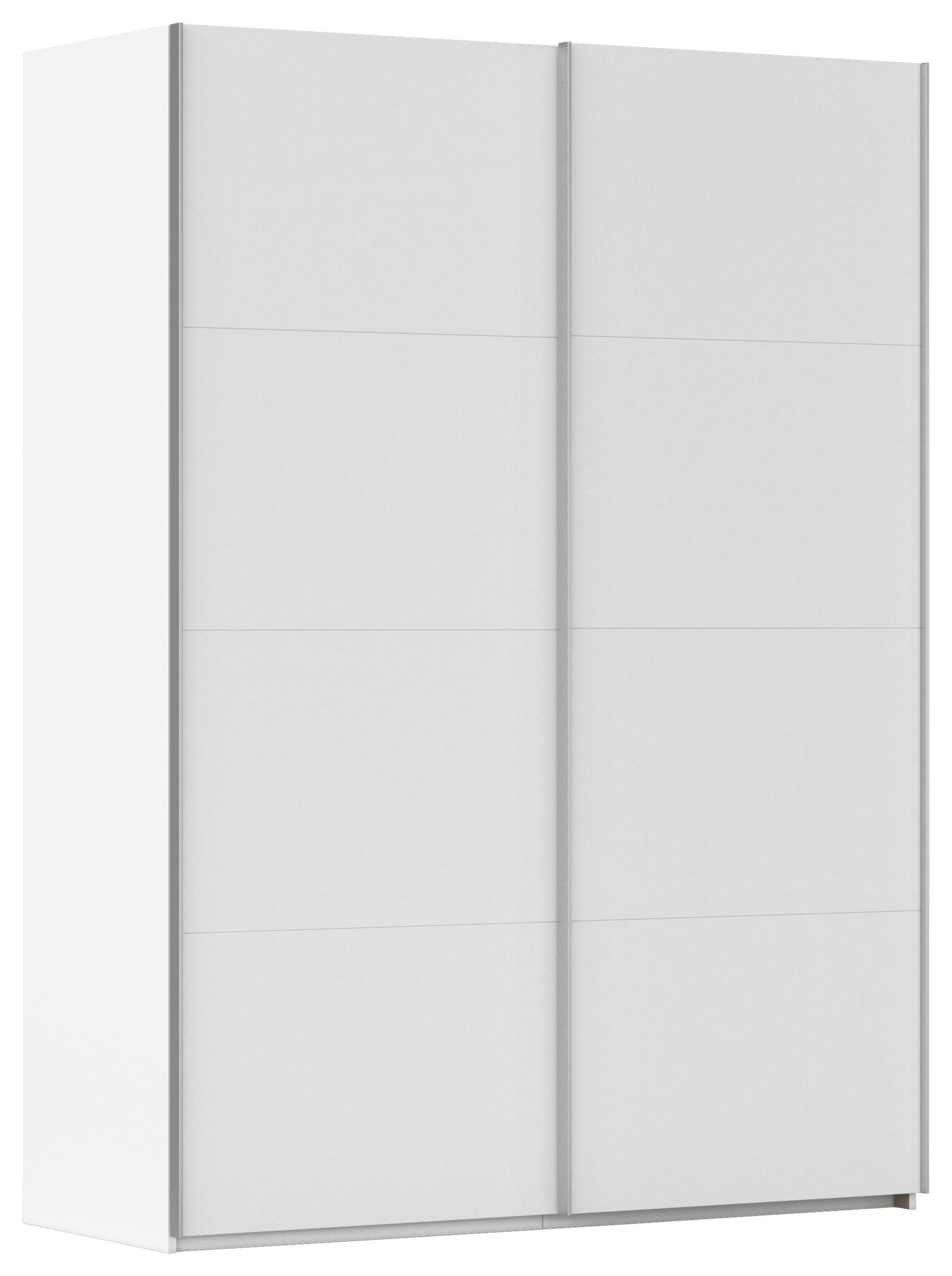 SCHWEBETÜRENSCHRANK 162/236/68 cm 2-türig Weiß  - Alufarben/Weiß, Basics, Holzwerkstoff/Metall (162/236/68cm) - Novel