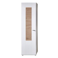 ARMOIRE DE GARDE-ROBE Fresno  in 55/201/40 cm  - Weiss/Schwarz, Design, Holzwerkstoff/Metall (55/201/40cm) - Livetastic