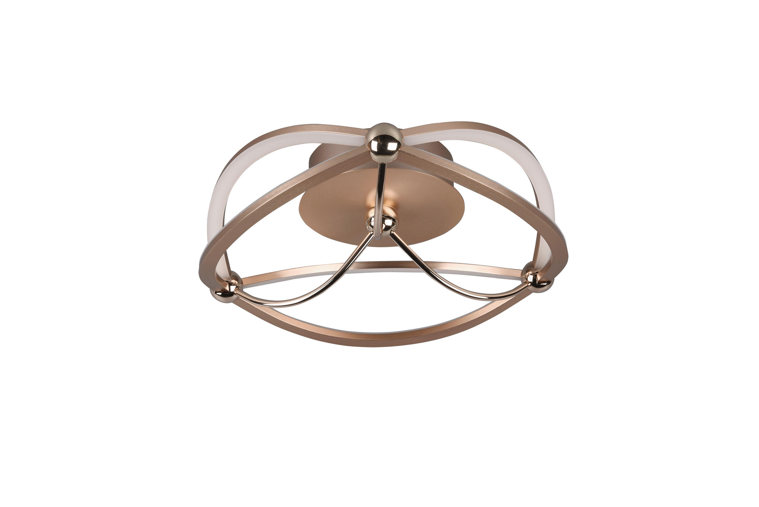LED-DECKENLEUCHTE Charivari 41/14 cm   - Messingfarben, Design, Metall (41/14cm) - Trio Leuchten