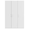DREHTÜRENSCHRANK 151/223/60 cm 3-türig Weiß  - Silberfarben/Weiß, Design, Holzwerkstoff/Kunststoff (151/223/60cm) - Novel
