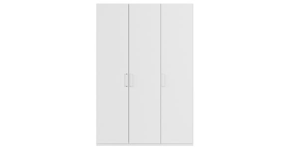 DREHTÜRENSCHRANK 151/223/60 cm 3-türig Weiß - Silberfarben/Weiß, Design, Holzwerkstoff/Kunststoff (151/223/60cm) - Novel