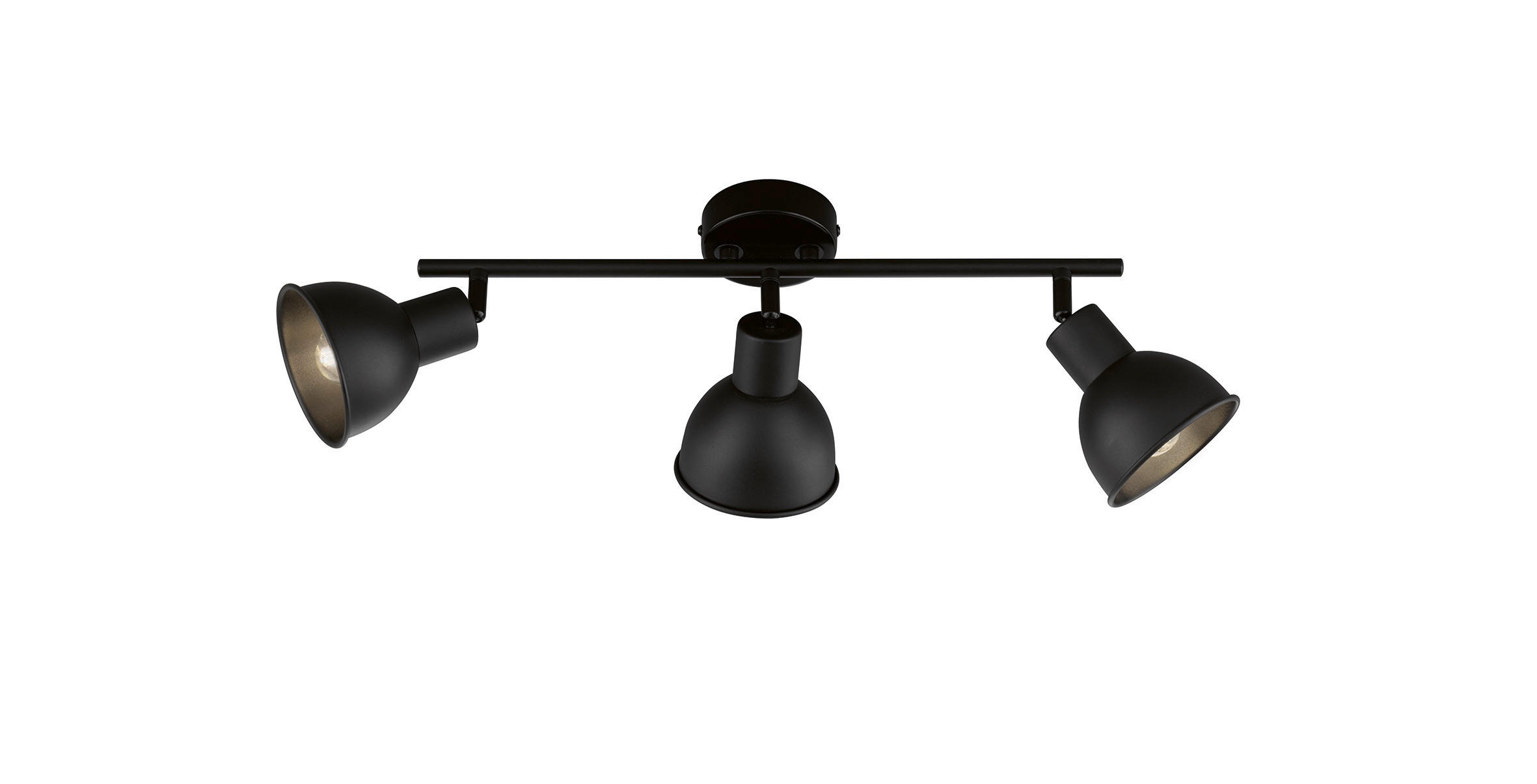 DECKENSTRAHLER - Schwarz, Design, Metall (45/11,5/17cm) - Fischer & Honsel