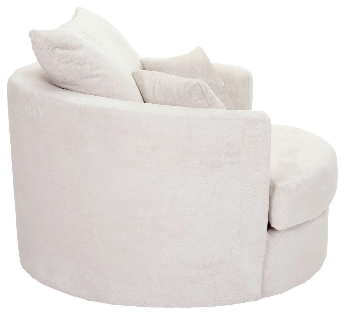 SESSEL in Plüsch Weiß  - Schwarz/Weiß, KONVENTIONELL, Textil/Metall (115/72/115cm) - Carryhome