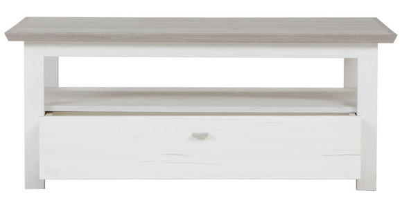 COUCHTISCH rechteckig Grau, Weiß 110/80/45 cm  - Weiß/Grau, Design, Holzwerkstoff (110/80/45cm) - Hom`in