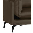 ECKSOFA in Samt Braun  - Schwarz/Braun, Design, Textil/Metall (241/200cm) - Carryhome