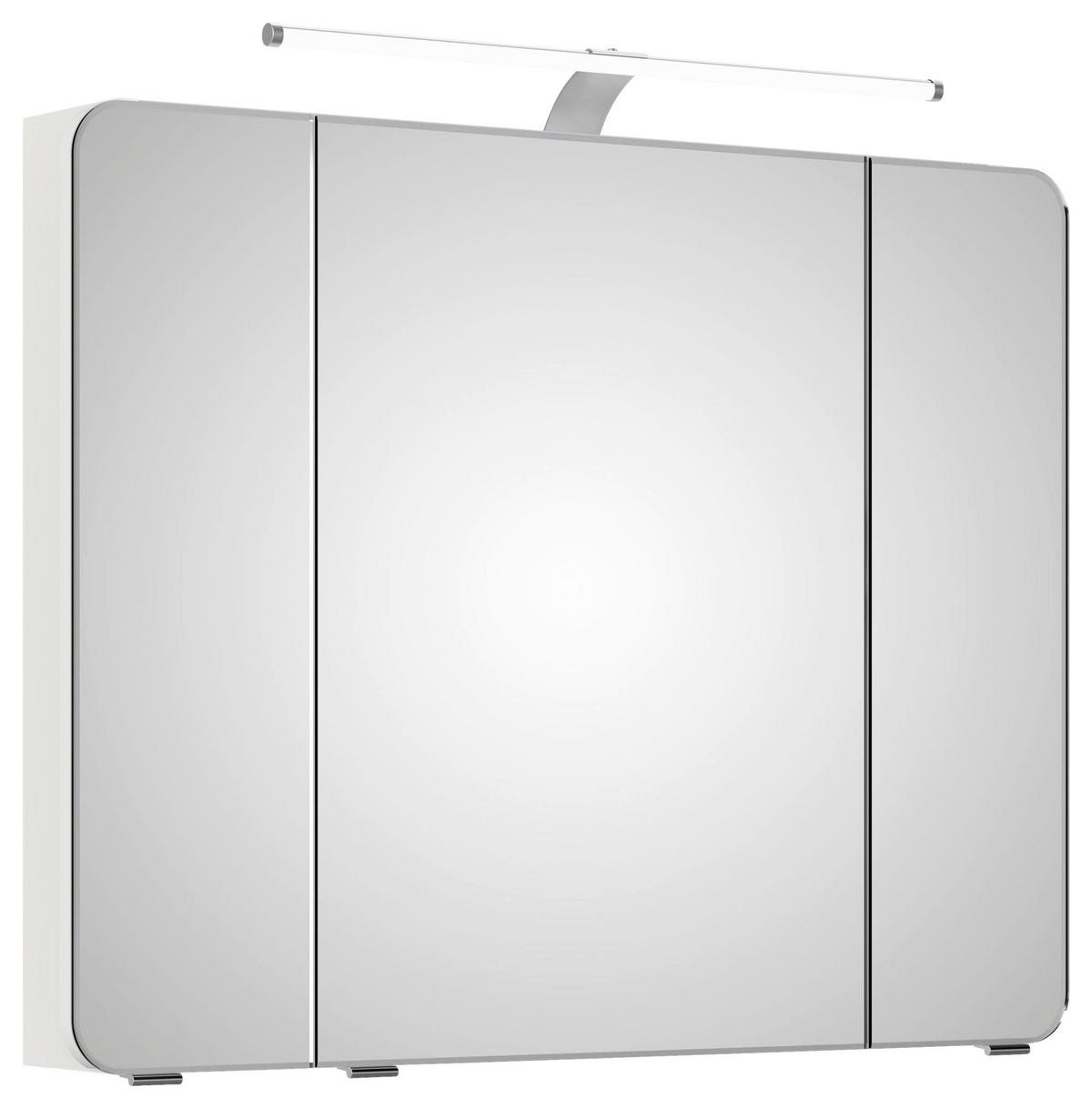 SPIEGELSCHRANK 90/72/17 cm  - Weiß, Basics, Glas/Holzwerkstoff (90/72/17cm) - Sadena