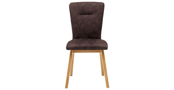 STUHL in Holz, Textil Braun - Braun, KONVENTIONELL, Holz/Textil (46/91/66cm) - Dieter Knoll