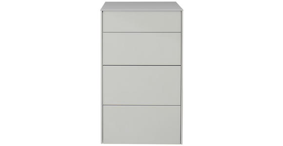 KOMMODE 52/89/42 cm in Hellgrau - Hellgrau/Schwarz, Design, Glas/Holzwerkstoff (52/89/42cm) - Novel