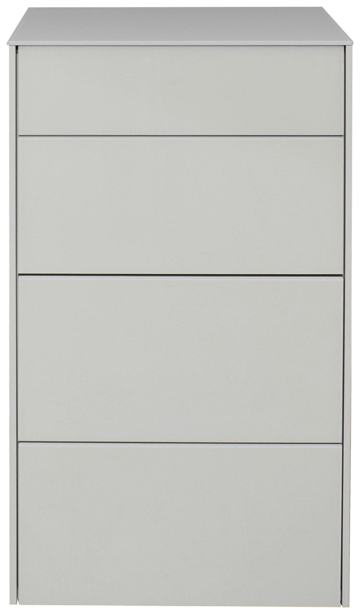 KOMODA, světle šedá, 52/89/42 cm - černá/světle šedá, Design, kompozitní dřevo/plast (52/89/42cm) - Novel