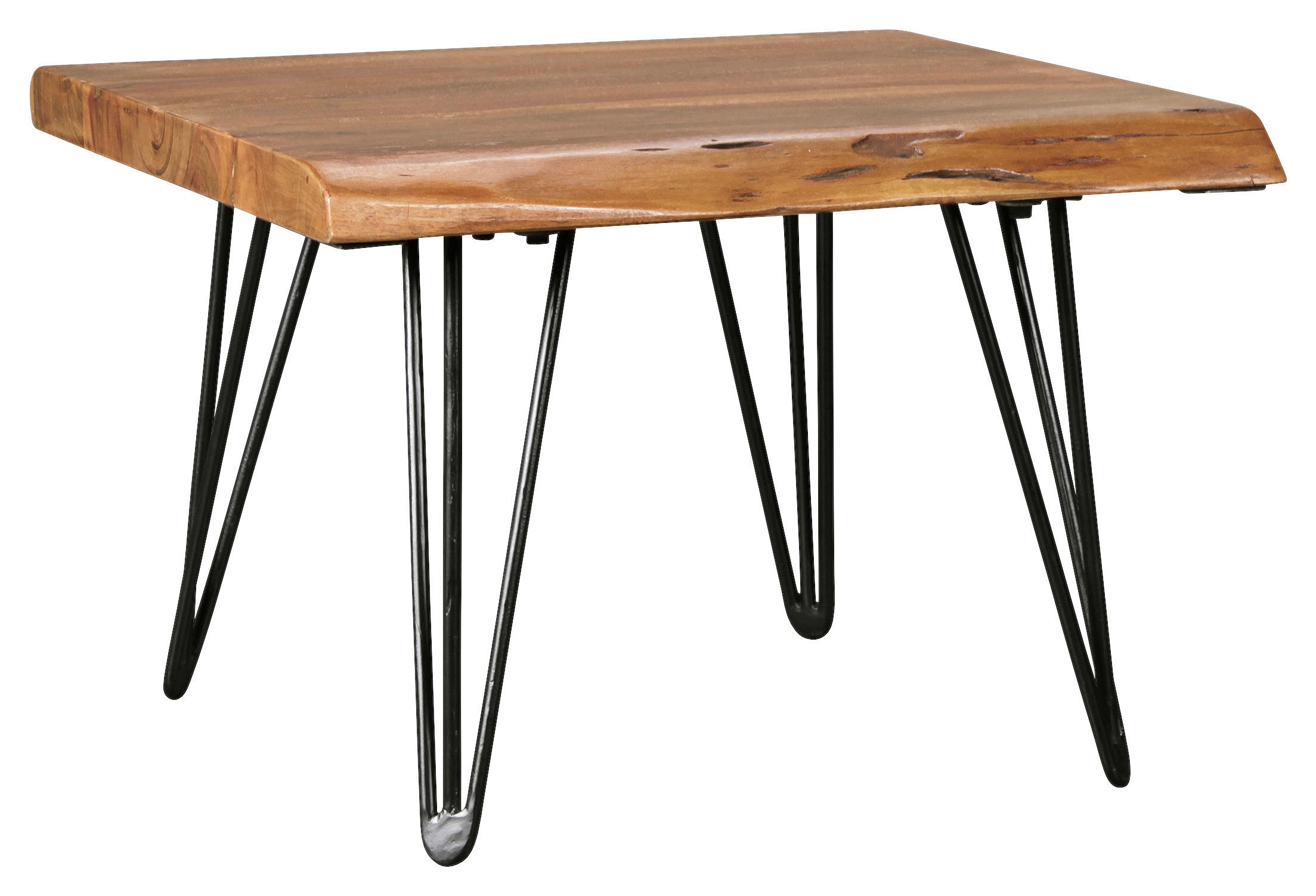 COUCHTISCH in Holz 56/51/38 cm  - Sheeshamfarben/Schwarz, Design, Holz/Metall (56/51/38cm) - MID.YOU