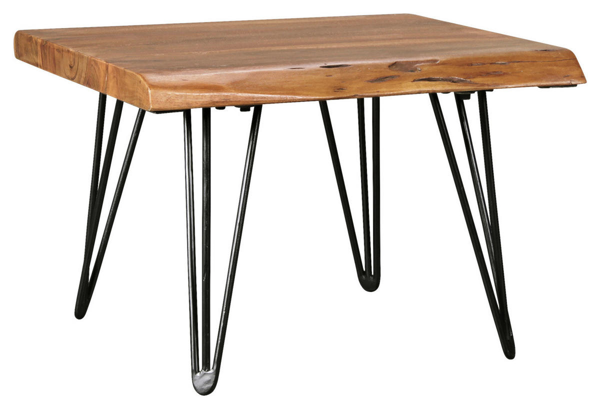 COUCHTISCH in Holz 56/51/38 cm  - Sheeshamfarben/Schwarz, Design, Holz/Metall (56/51/38cm) - MID.YOU