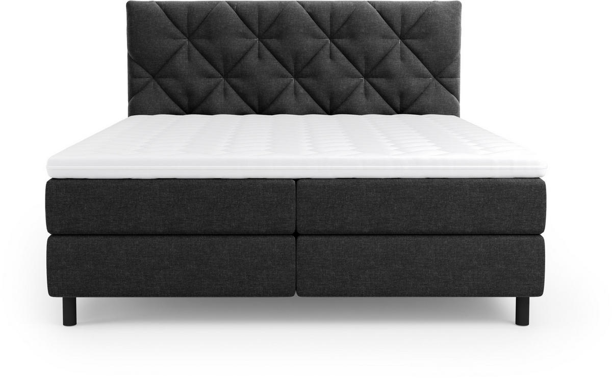 BOXBETT 180/200 cm  in Anthrazit  - Anthrazit/Schwarz, Design, Holz/Holzwerkstoff (180/200cm) - Esposa