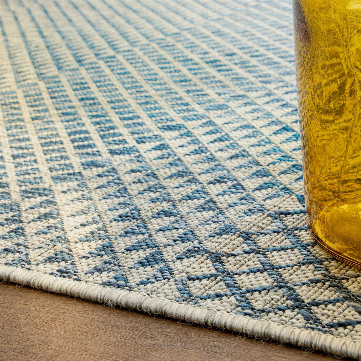 FLACHWEBETEPPICH 80/150 cm Blau rechteckig  - Blau, Basics, Textil (80/150cm) - Kayoom