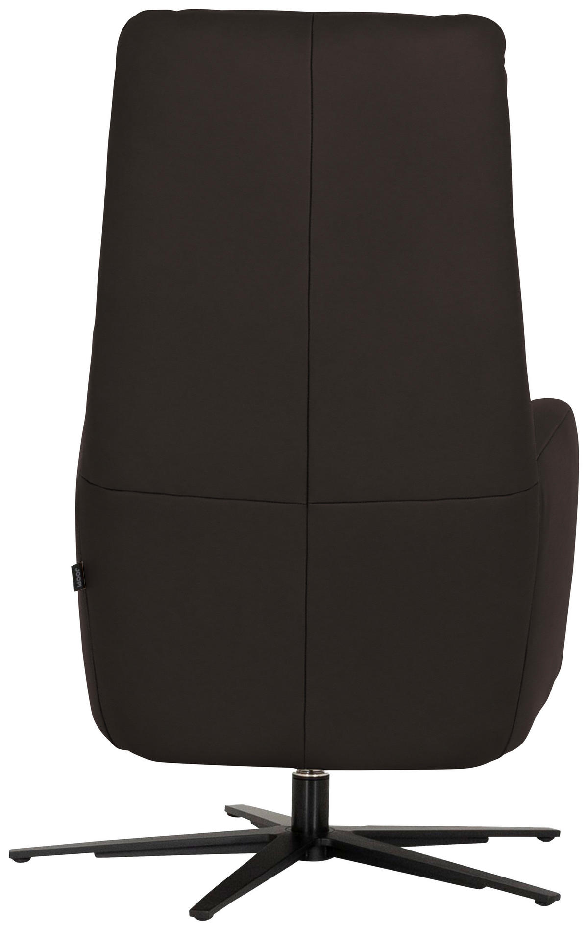RELAXSESSEL Leder Schwarzbraun  - Schwarzbraun/Schwarz, Modern, Leder/Metall (66/110/83cm) - Joop!